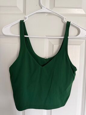lululemon athletica Forest Green V-Neck Crop Tank